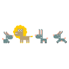 Leon with rabbits