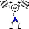 Visage heureux Musculation haltérophile