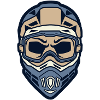 Motocross helmet with head