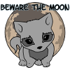 Werewolf and moon