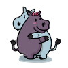 Hippo lovers Hippo love