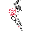 Herz mit Schmetterling, infinity