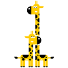 Giraffe und Giraffe