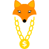 Fox with gold chain