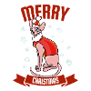 Christmas sphynx cat