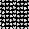 SWEET HEART HATCHED BLACK WHITE