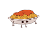 Pâtes - assiettes de spaghettis bolognaise