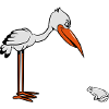 Stork frog funny
