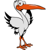 cigogne dessinée drôle