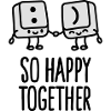 Keyboard keys smile - So happy together