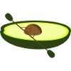 Avocado als Paddler