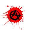 Anarchy, red splashes