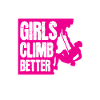 Girl climbing better logo