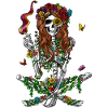 Hippie Skeleton Smoking Psychedelic Weed