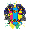 Skateboard Skateboarding Cool Musique Écouter