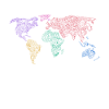 Colourful World Map