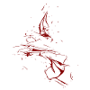 Farbtropfen - Linie / rot