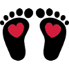 ❤ټCute Baby Footprints-Vector Footprintsټ❤