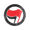 ANTIFA FLAG FLAG RED BLACK