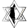 Davidstern mit Umriss Israel