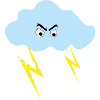 die lustige Gewitter Wolke