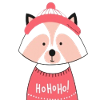 Raton laveur Christmas