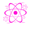 Pink Atom Symbol Print