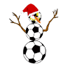 Soccer christmas snowman soccer player
