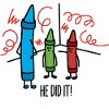 He did it - wasco crayons