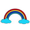 Rainbow clouds sky weather