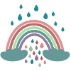 Conception de régenbogen arc-en-ciel heureux