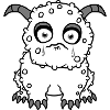 sad little monster cute sweet unhappy