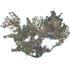 Island Karte Low Poly Stil