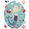 Mermaid with Blonde Hair