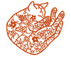 Floral Sleeping Cat