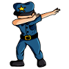 Dabbing Policeman Funny Police Dab