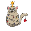 Christmas cat lights