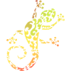Bunter Gecko oder Salamander
