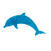 Dolphin in polygon style