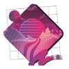 retrowave landscape
