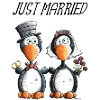 Just Married Penguins