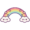 Rainbow with clouds