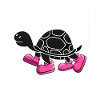 Turtle with pink shoes