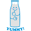 Cute milk bottle