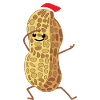 Erdnuss als Weihnachtsmann