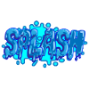Splash graffiti lettering