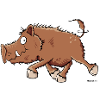 Running Wild Boar - Comic - Cartoon