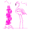 flamingo reading AMAZON