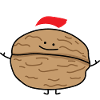 Walnut as Santa Claus