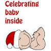 Grossesse Noël T-shirt Bébé